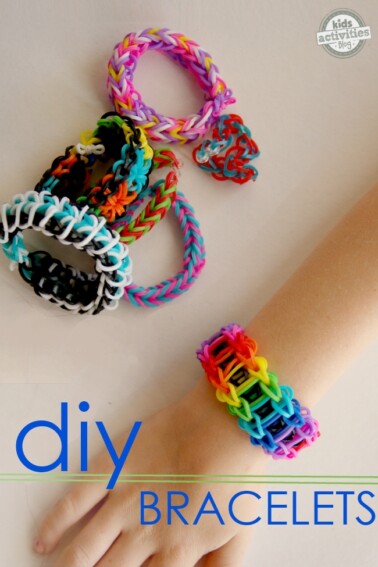 rainbow band bracelet tutorial for kids craft