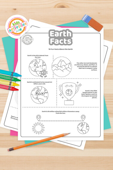 Earth Facts Coloring Pages Feature Image