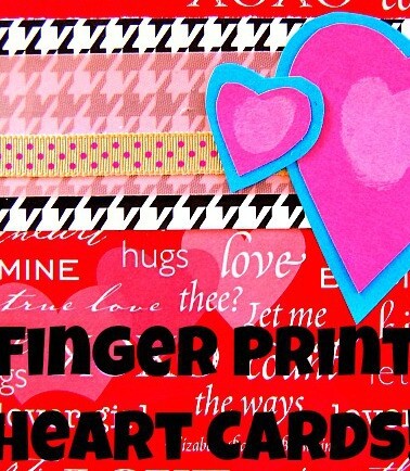 Heart art for kids makes for a special finger print art project