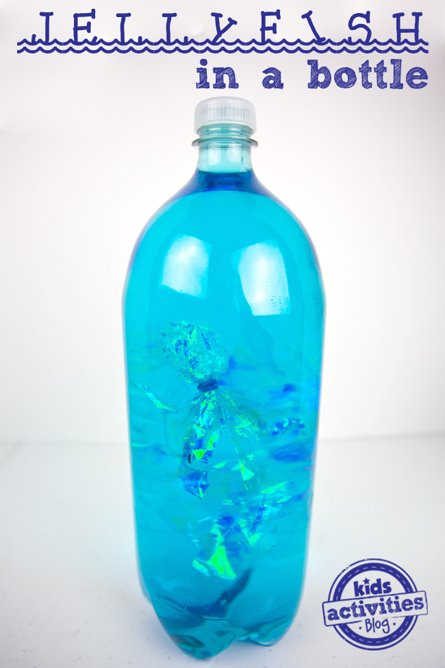 Jellyfish in a bottle craft to make after this goldfish bowl craft