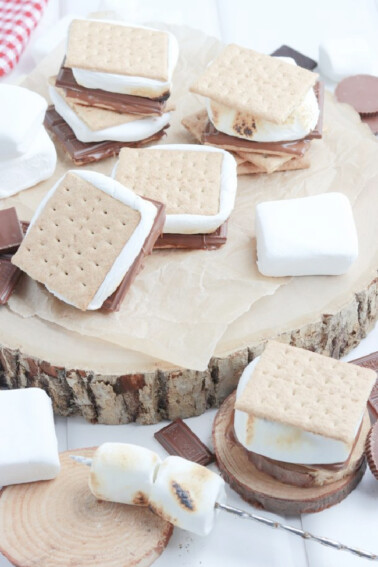 a platter of s'mores