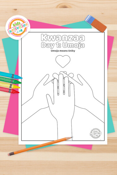 Kwanzaa Day 1 Coloring Pages Feature Image