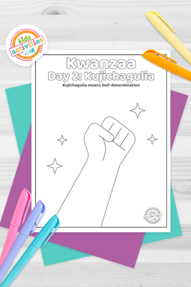 Kwanzaa Day 2 Coloring Pages Feature Image
