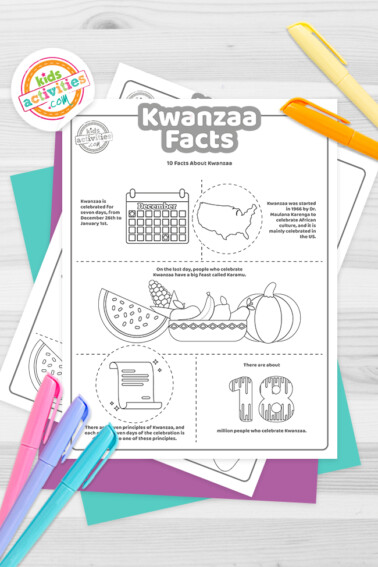 Kwanzaa Facts Coloring Pages Feature Image
