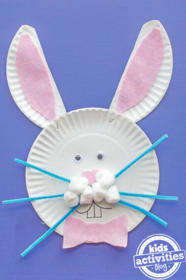 paper plate easter bunny craft