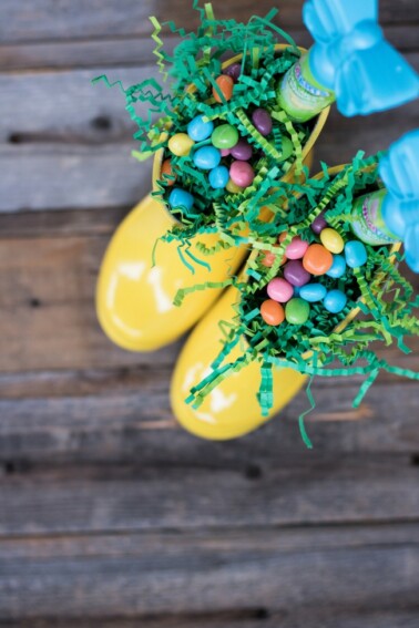 Rain boot Easter Basket Idea for Kids - Kids Activities Blog