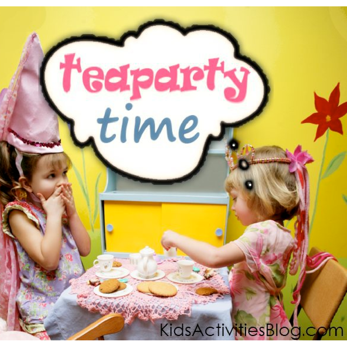 dress up ideas- cute dress up tea party ideas with 2 girls having a tea party- kids activities blog