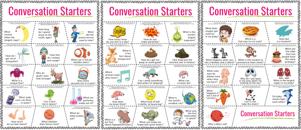 Printable Fun Facts of the Day Cards - Overview - Printable version of random facts for kids that can be used as conversation starters of printable fun fact of the day cards